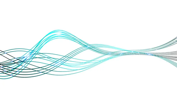 ウェーブ ラインのエネルギーを抽象化 ベクトル アート イラスト — ストックベクタ
