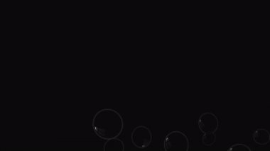 Siyah sabun köpüğü, sanat video illüstrasyon.