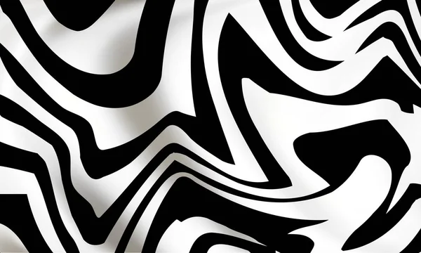 Líneas Distorsionadas Blanco Negro Ilustración Arte Vectorial — Archivo Imágenes Vectoriales