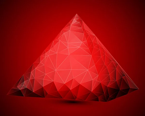 Üçgen Stili Arka Plan Illüstrasyon Vektör Sanat Piramit — Stok Vektör