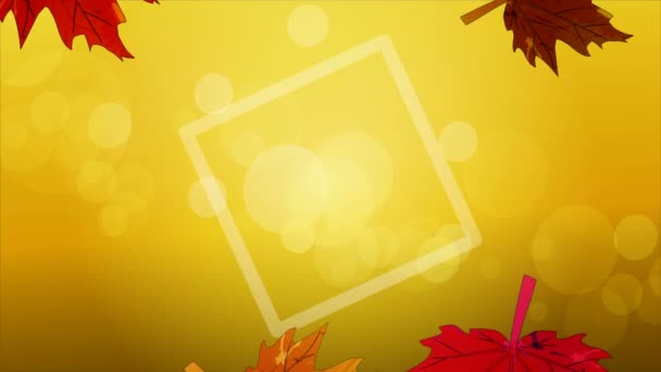 Logo Mit Herbstblättern Künstlerische Videoillustration — Stockvideo