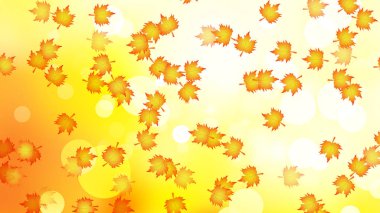 Sonbahar yaprakları bir bokeh arka planlar, vektör sanat çizim üzerinde bir sürü.