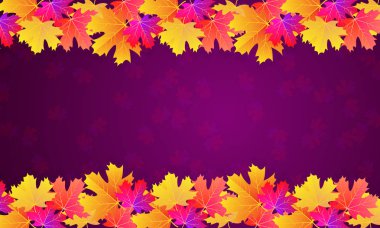 Broşür ya da poster sonbahar tarzı, vektör sanat çizim.