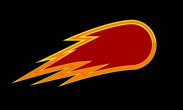 Fire Comet Logo Vector Art Illustration — Stock Vector