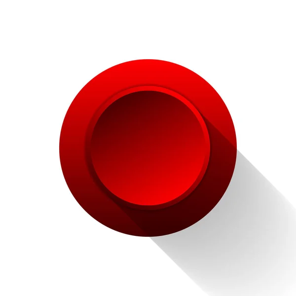 Logo Botón Rojo Ilustración Arte Vectorial — Vector de stock