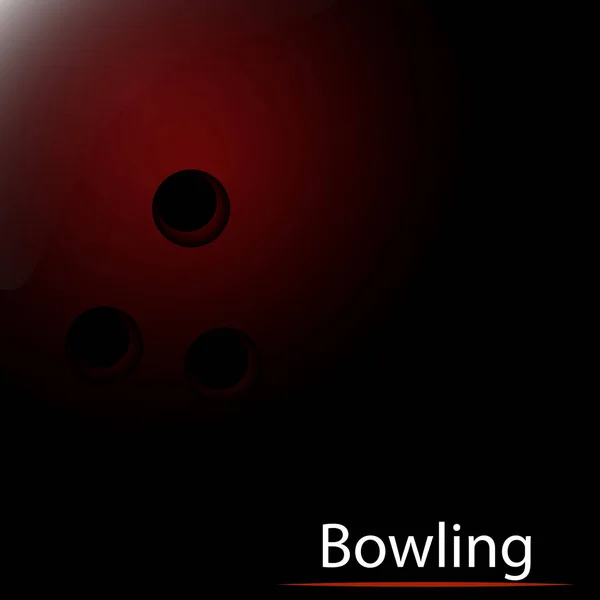 Boule Bowling Abstraite Sur Fond Noir Illustration Art Vectoriel — Image vectorielle