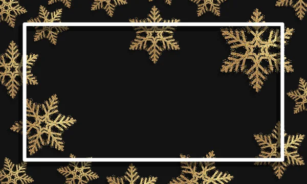 Fond Noël Avec Flocons Neige Illustration Art Vectoriel — Image vectorielle