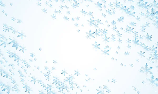 Fond Hivernal Flocons Neige Bleus Illustration Art Vectoriel — Image vectorielle