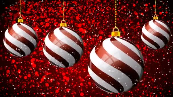 Palline Natale Decorative Capodanno Illustrazione Video Arte — Video Stock