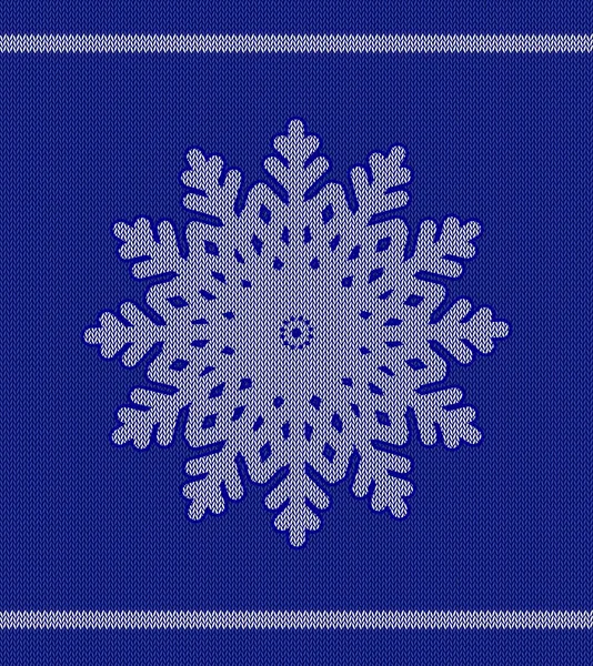 Flocon Neige Tricot Nouvelle Année Illustration Art Vectoriel — Image vectorielle