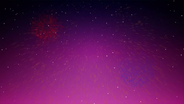 Fond abstrait de feu d'artifice de nuit, illustration vidéo d'art .