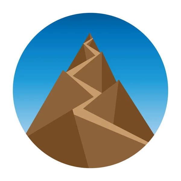 Path Top Mountain Vector Art Illustration — Stock Vector