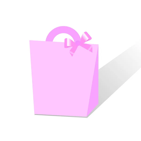 小売ピンク ショッピング バッグ ベクトル アート イラスト — ストックベクタ