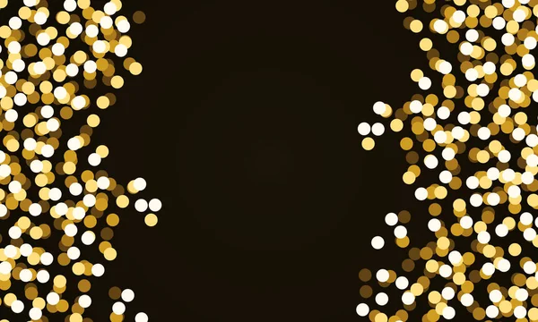 Gold Glitter Confetti Ilustración Arte Vectorial — Archivo Imágenes Vectoriales