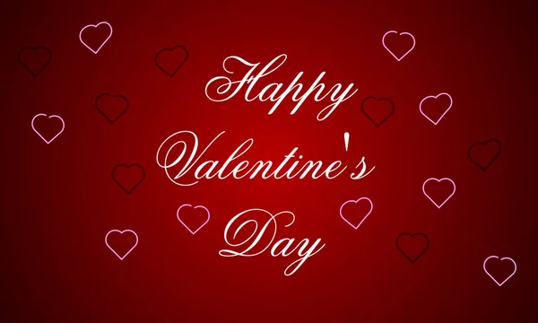 Надпись Днем Святого Валентина Сердечками Векторная Иллюстрация — стоковый вектор