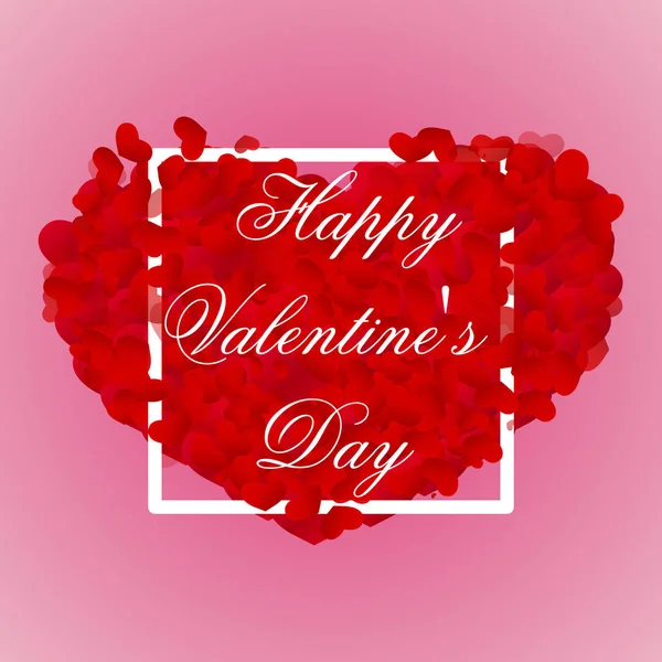 День Святого Валентина Фон Красным Сердца Векторное Искусство Иллюстрации — стоковый вектор