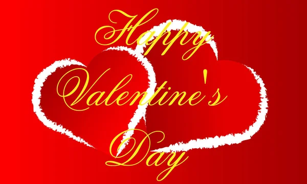 Card Love Symbol Feliz Día San Valentín Ilustración Arte Vectorial — Vector de stock