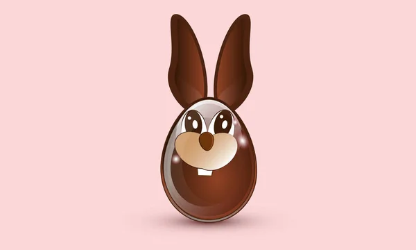 Choklad Easter Bunny ägg — Stock vektor