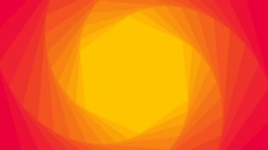 Kırmızı turuncu soyut geometrik altıgen sarmal, sanat video illüstrasyon.