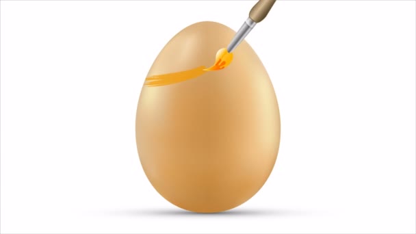 Easter Ovo Pintado Com Borla Ilustração Vídeo Arte — Vídeo de Stock