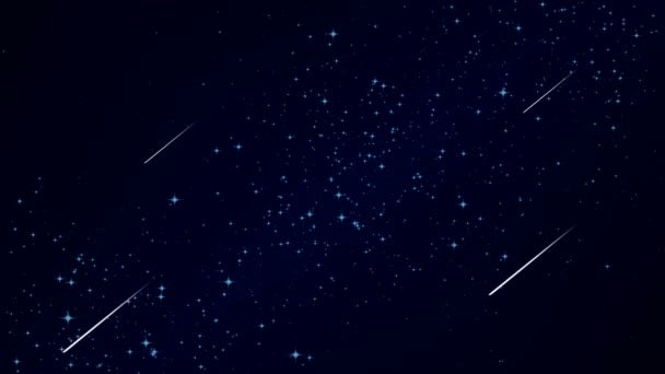Comète Volante Contre Ciel Illustration Vidéo Art — Video