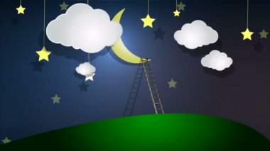 Aya merdiven, sanat video illüstrasyon.