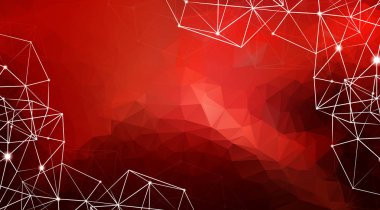 üçgen çizgilerle kırmızı arka plan