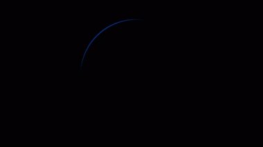 Toplam mavi güneş tutulması, sanat videosu illüstrasyonu.