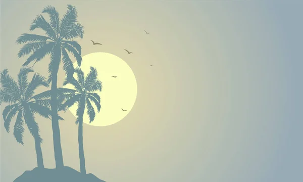 Palmen Gegen Den Himmel Vektor Art Illustration — Stockvektor