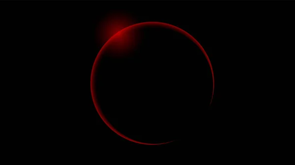Eclissi Solare Rossa Totale Illustrazione Arte Vettoriale — Vettoriale Stock