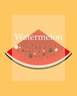 Karpuz ile yaz afiş tasarımı, vektör sanat illüstrasyon.