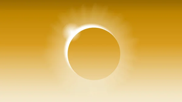 Eclissi Solare Nel Cielo Arancione Illustrazione Video Arte — Vettoriale Stock