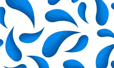 Mavi damlaların soyut arka planı, vektör resmi illüstrasyonu.