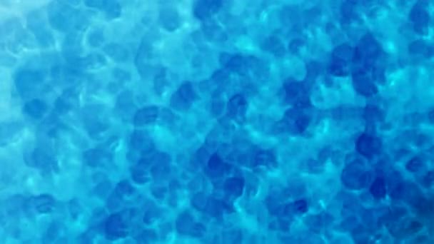 Blått Klart Vatten Simning Konst Video Illustration — Stockvideo