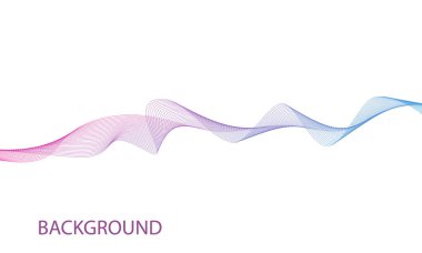 Çizgilerle soyut dalgalı çizgi, vektör resmi illüstrasyon.