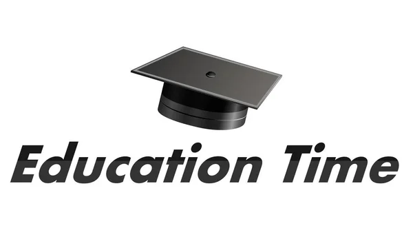 Education Time Logo Vector Art Illustration — Stock Vector