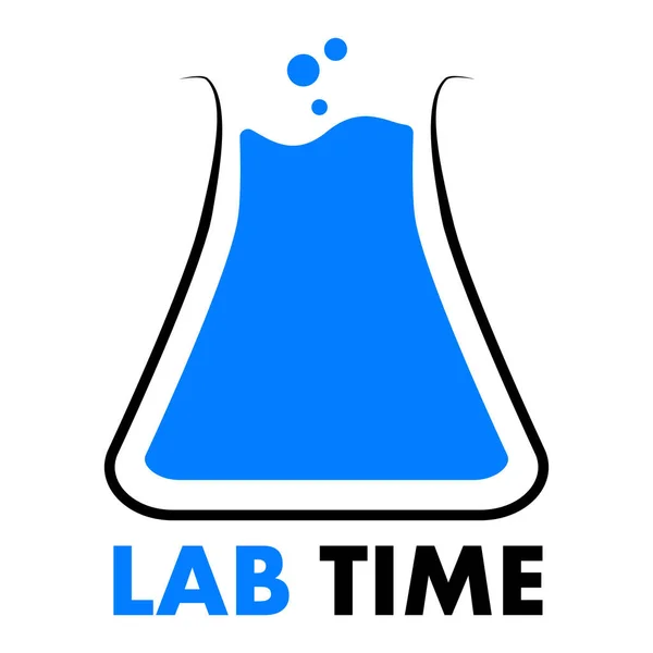 Логотип Лабораторного Времени Векторная Иллюстрация — стоковый вектор
