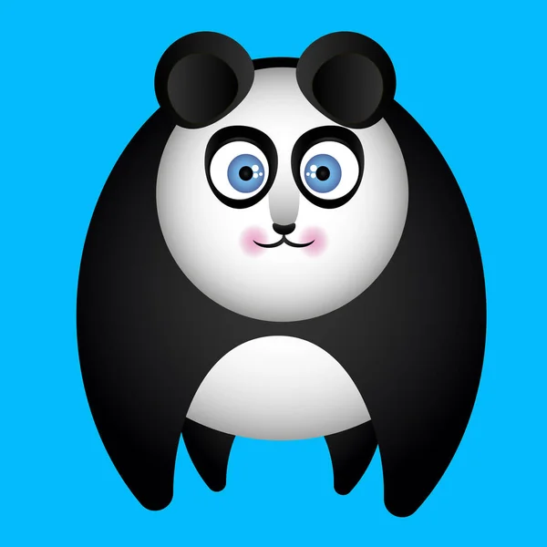 Panda All Fours Vector Art Illustration — Stock Vector