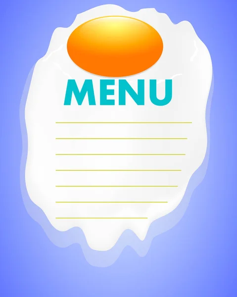 Gebakken Eieren Menu Vector Kunst Illustratie — Stockvector