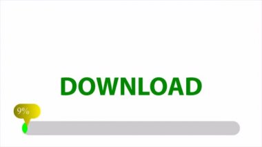 İndirme işleminin yüzde satırı, resim video illüstrasyon.