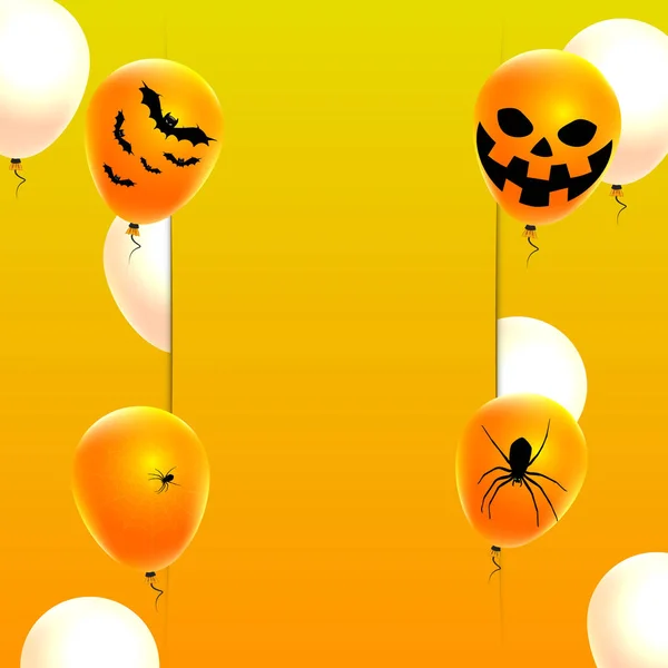 Globos Fondo Para Halloween Ilustración Arte Vectorial — Archivo Imágenes Vectoriales