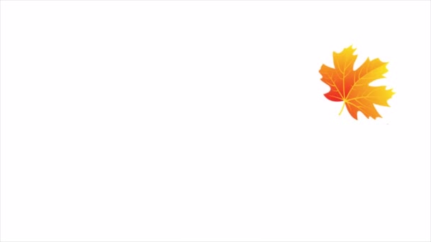 Abstract Falling Autumn Leaves Art Video Illustration — Stock Video