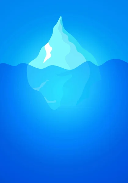 Punta Del Iceberg Ilustración Arte Vectorial — Vector de stock