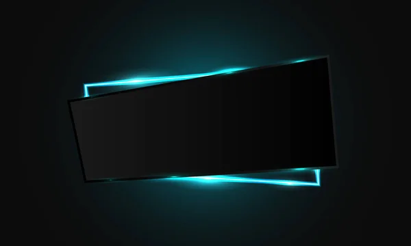 Moderní Neonový Kybernetický Neonový Transparent Vektorová Ilustrace — Stockový vektor