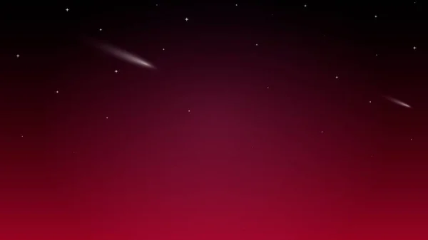 Падающие Кометы Ночном Красном Небе Векторная Иллюстрация Лицензионные Стоковые Векторы