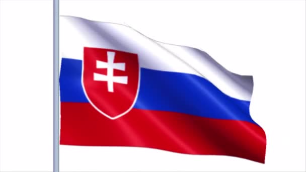 Szlovákia Zászló Háttér Művészet Videó Illusztráció — Stock videók