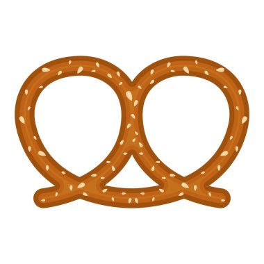 Oktoberfest için simit, vektör sanat illüstrasyonu.