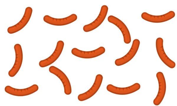Fond Motif Saucisse Pour Oktoberfest Illustration Art Vectoriel — Image vectorielle