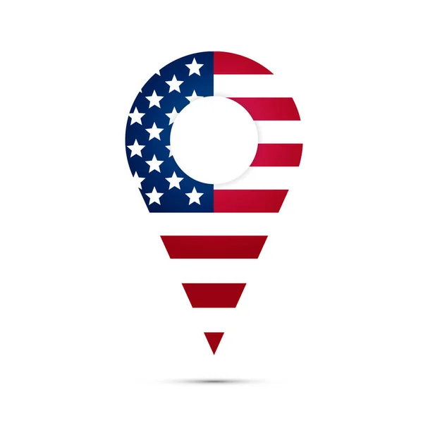 American Flag Style Pointer Vector Art Illustration — 스톡 벡터