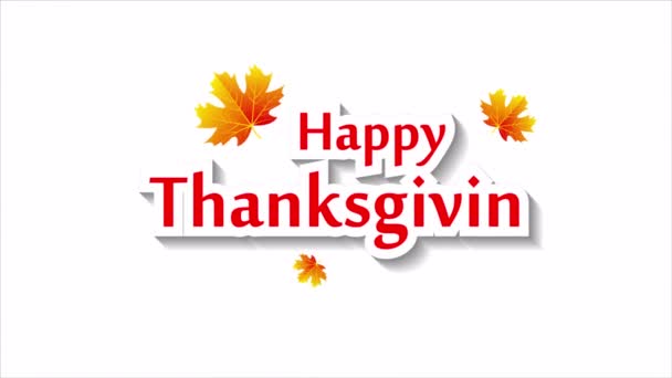 Happy Thanksgiving Kanada Kunst Video Illustration — Stockvideo
